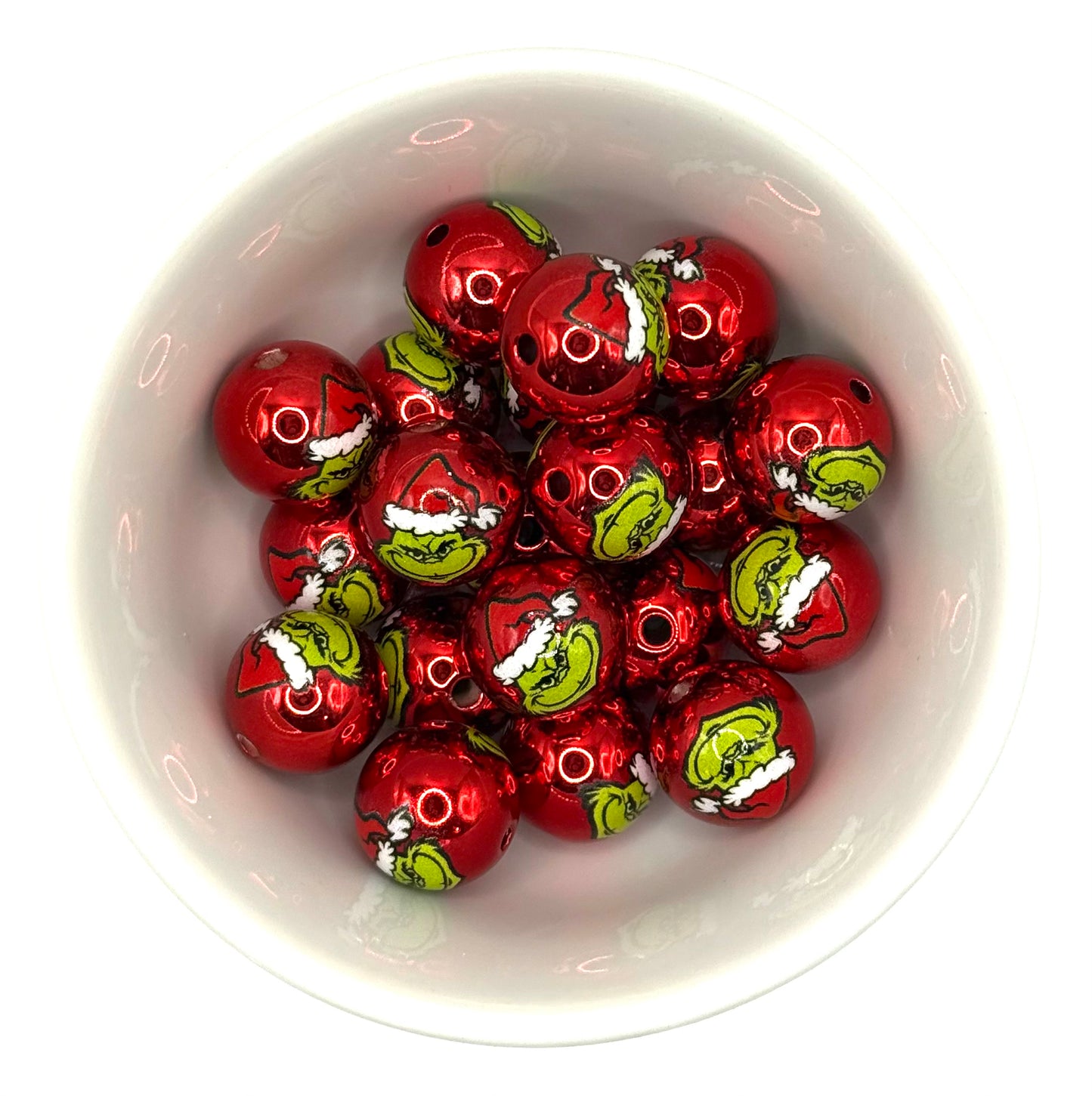 Christmas Grinch Print Acrylic | Acrylic Beads