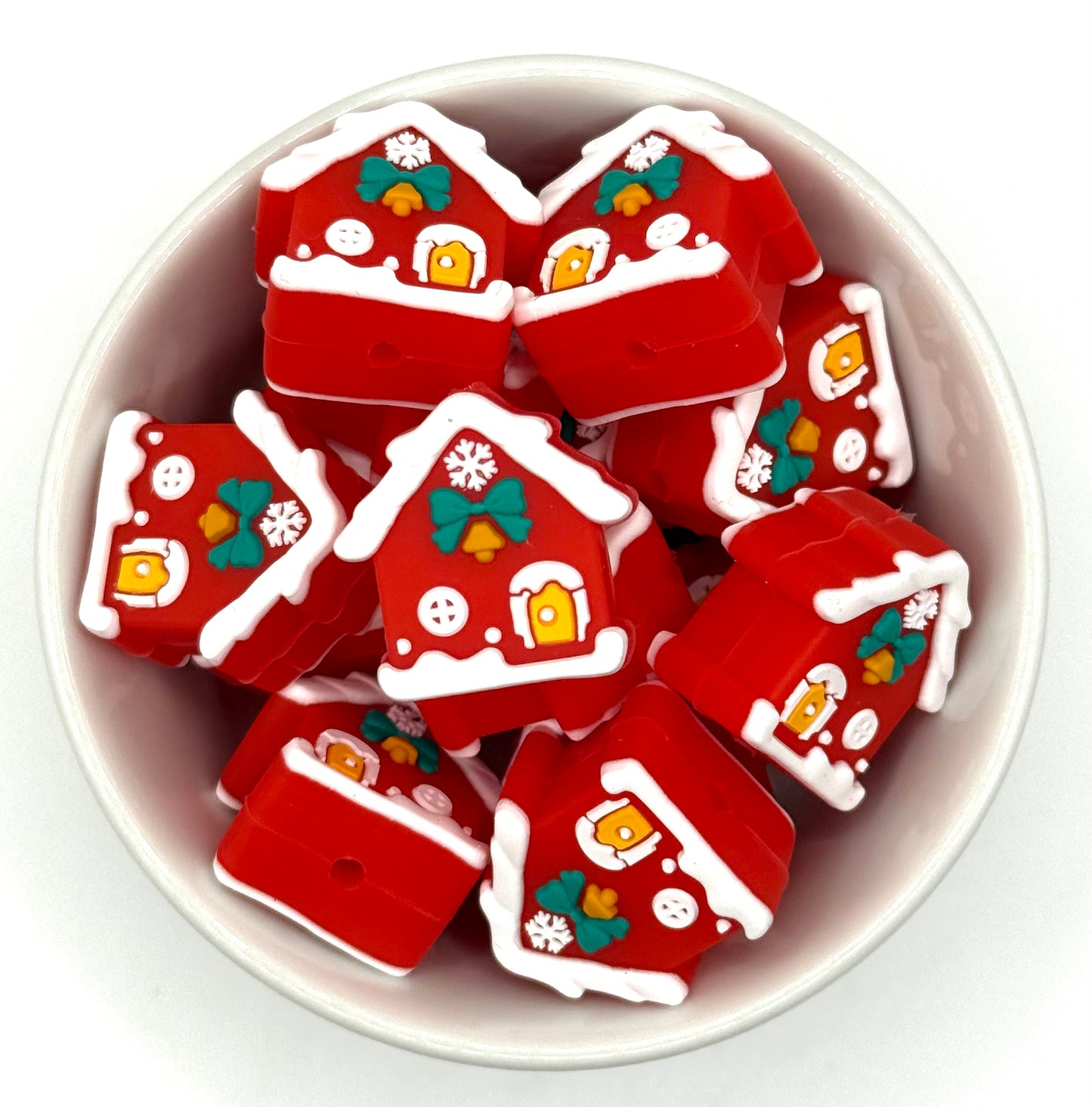Gingerbread House | 3D Silicone Focal Bead