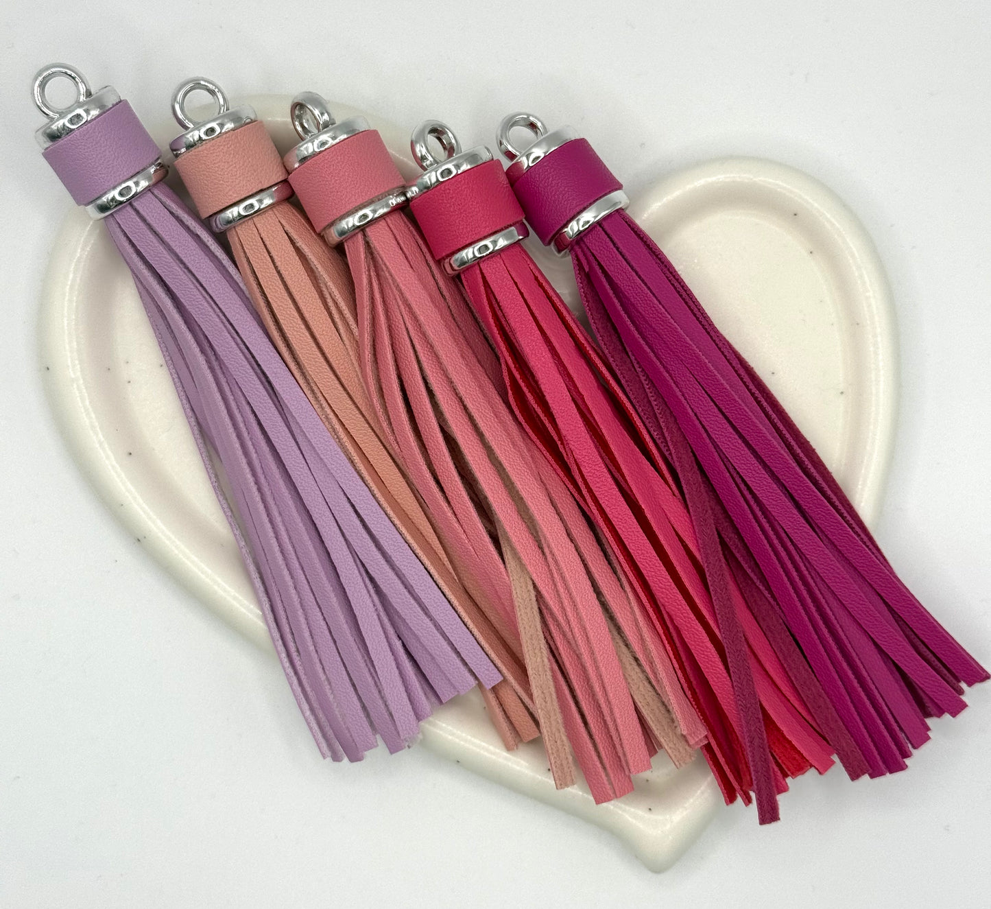 Leather Tassel 9cm Silver Cap | Accessories