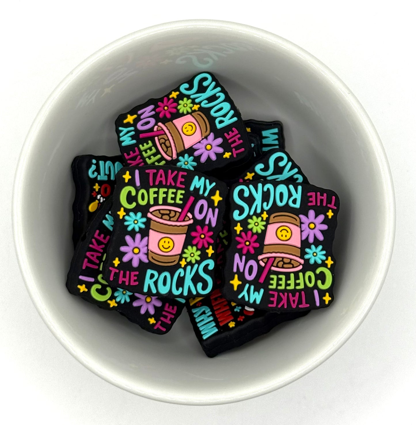 I Take My Coffee on The Rocks ☕️ | Silicone Focal Bead