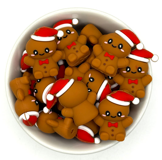 Gingerbear Man | 3D Silicone Focal Bead
