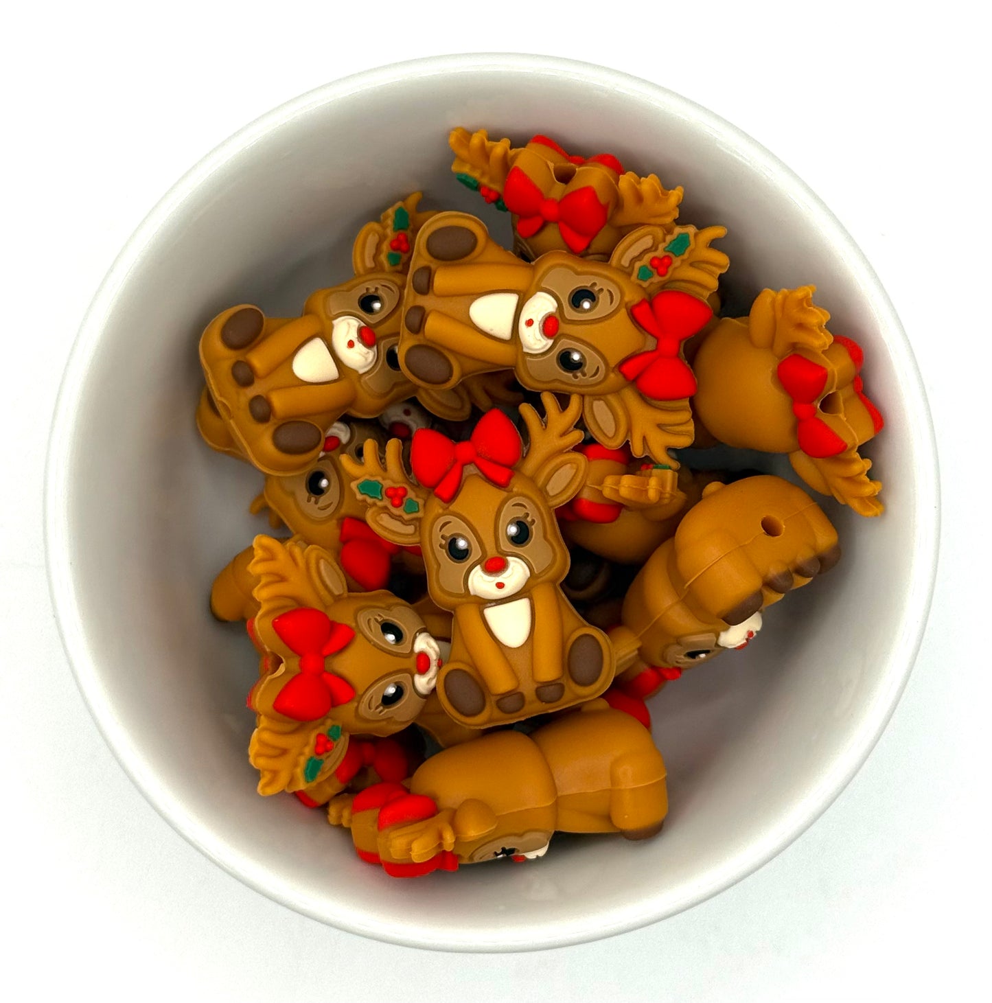 Ruby Reign-Deer | Silicone Focal Bead
