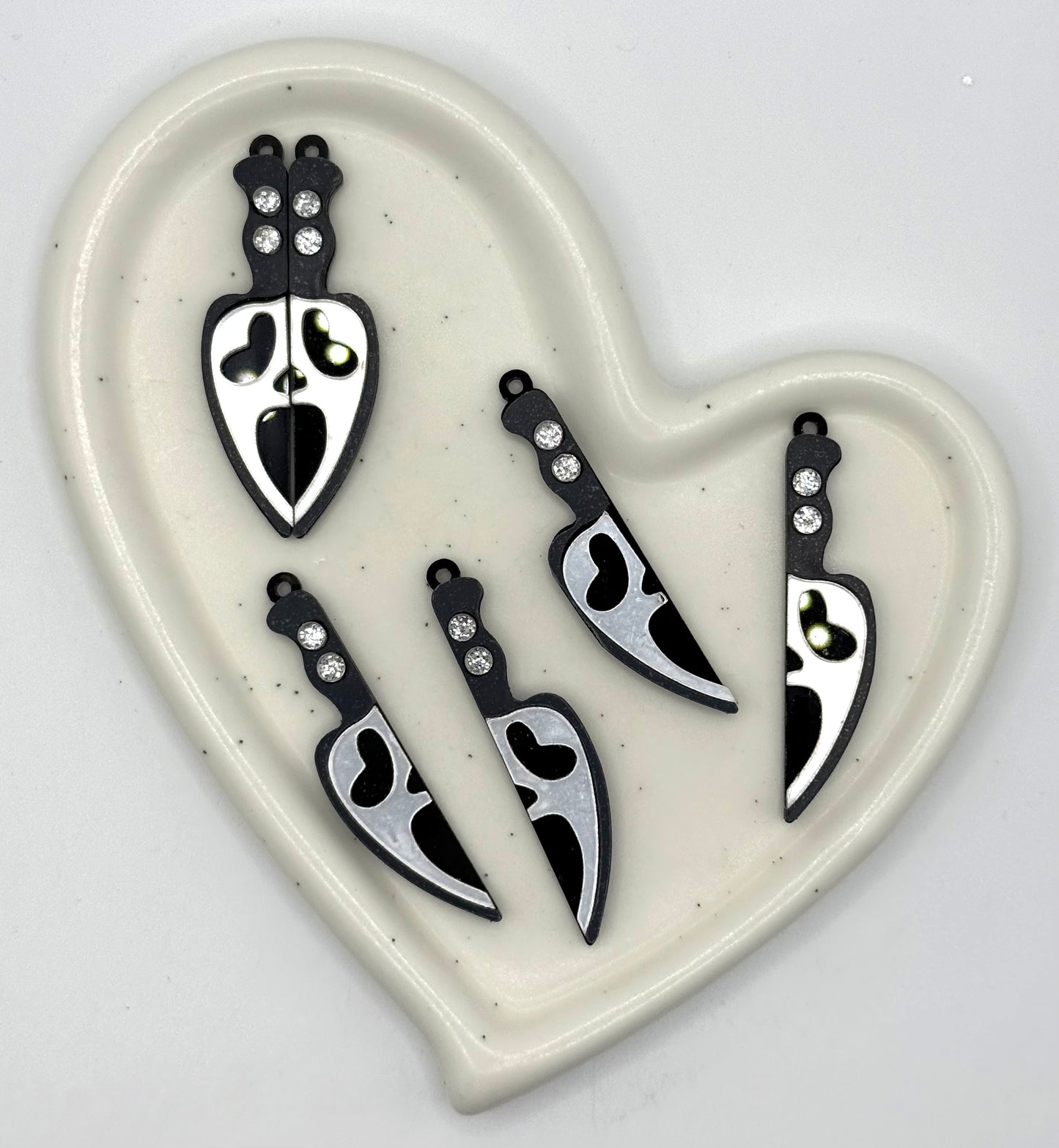 Horror Knife Charms | 2 Piece | Acrylic Beads