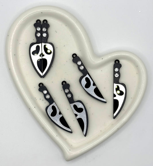 Horror Knife Charms | 2 Piece | Acrylic Beads