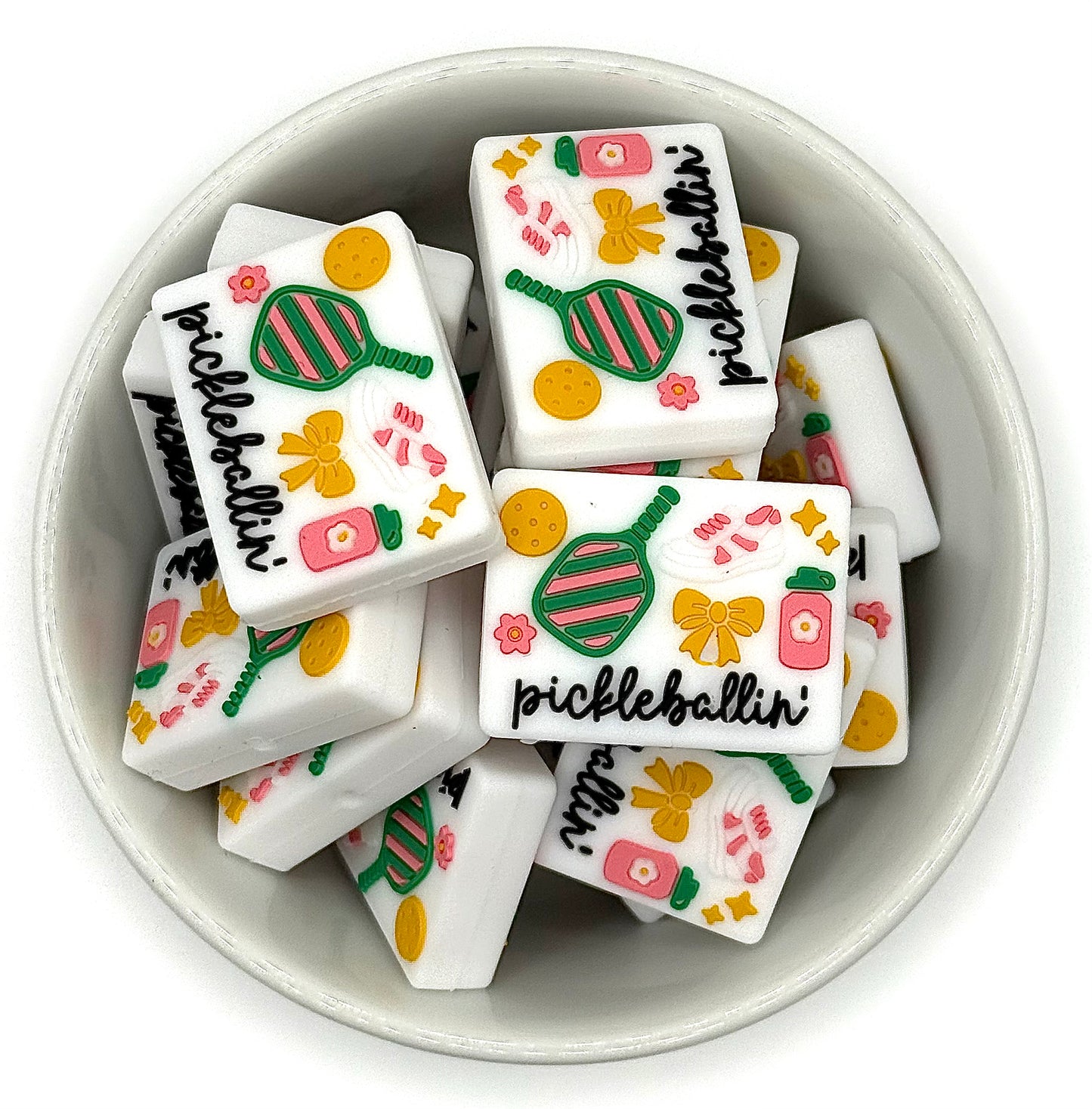 Pickleballer | Silicone Focal Bead