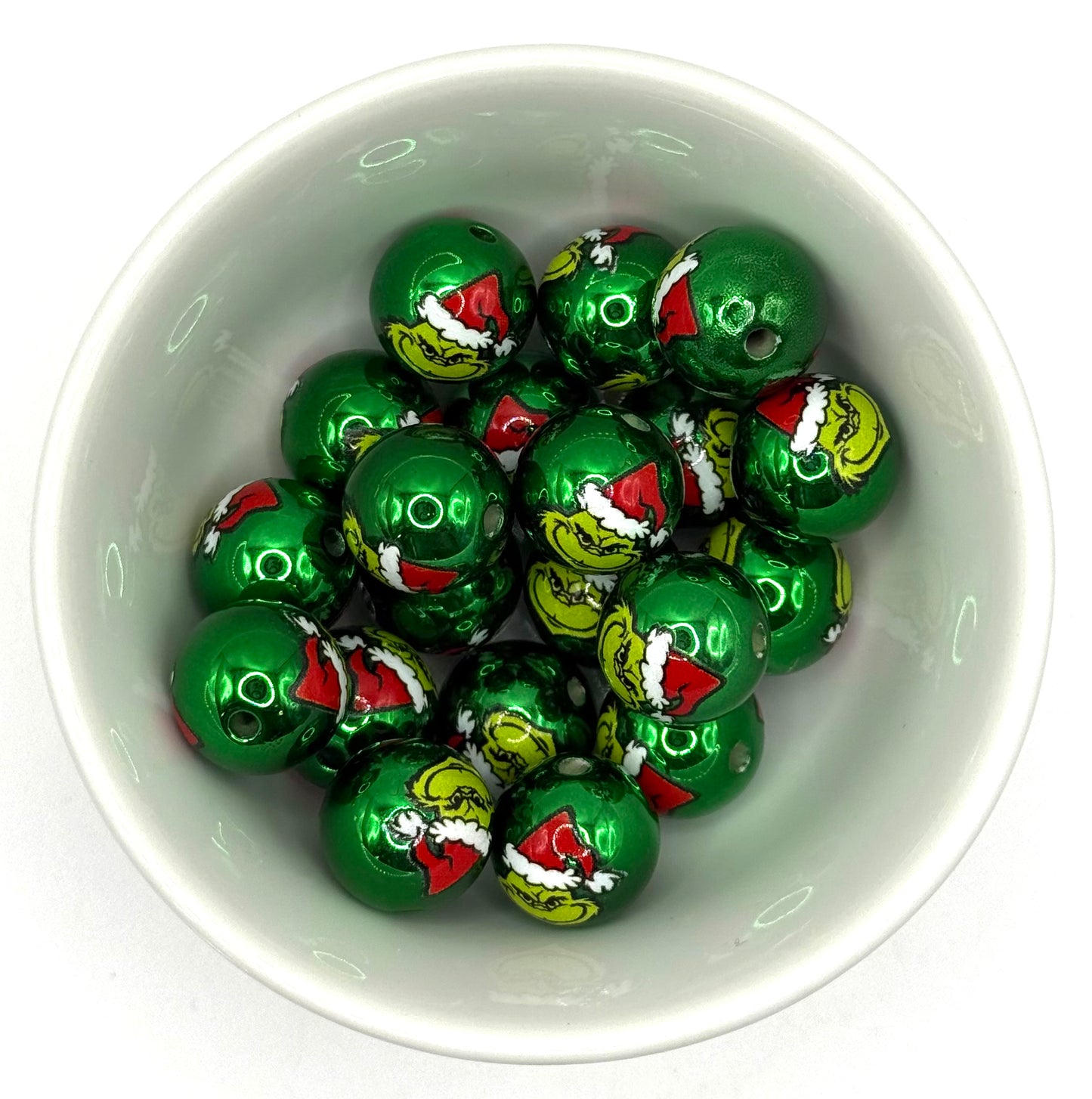 Christmas Grinch Print Acrylic | Acrylic Beads