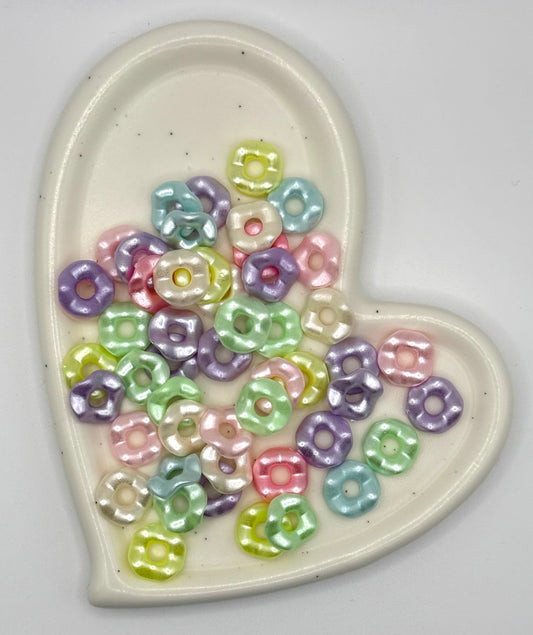 Wavy Pearl Colored Spacers 9mm | Acrylic Spacer Beads