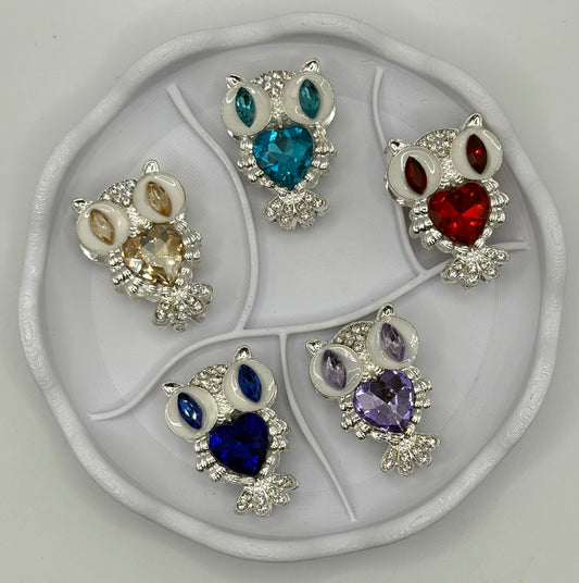 Fancy Alloy Owl with Gems