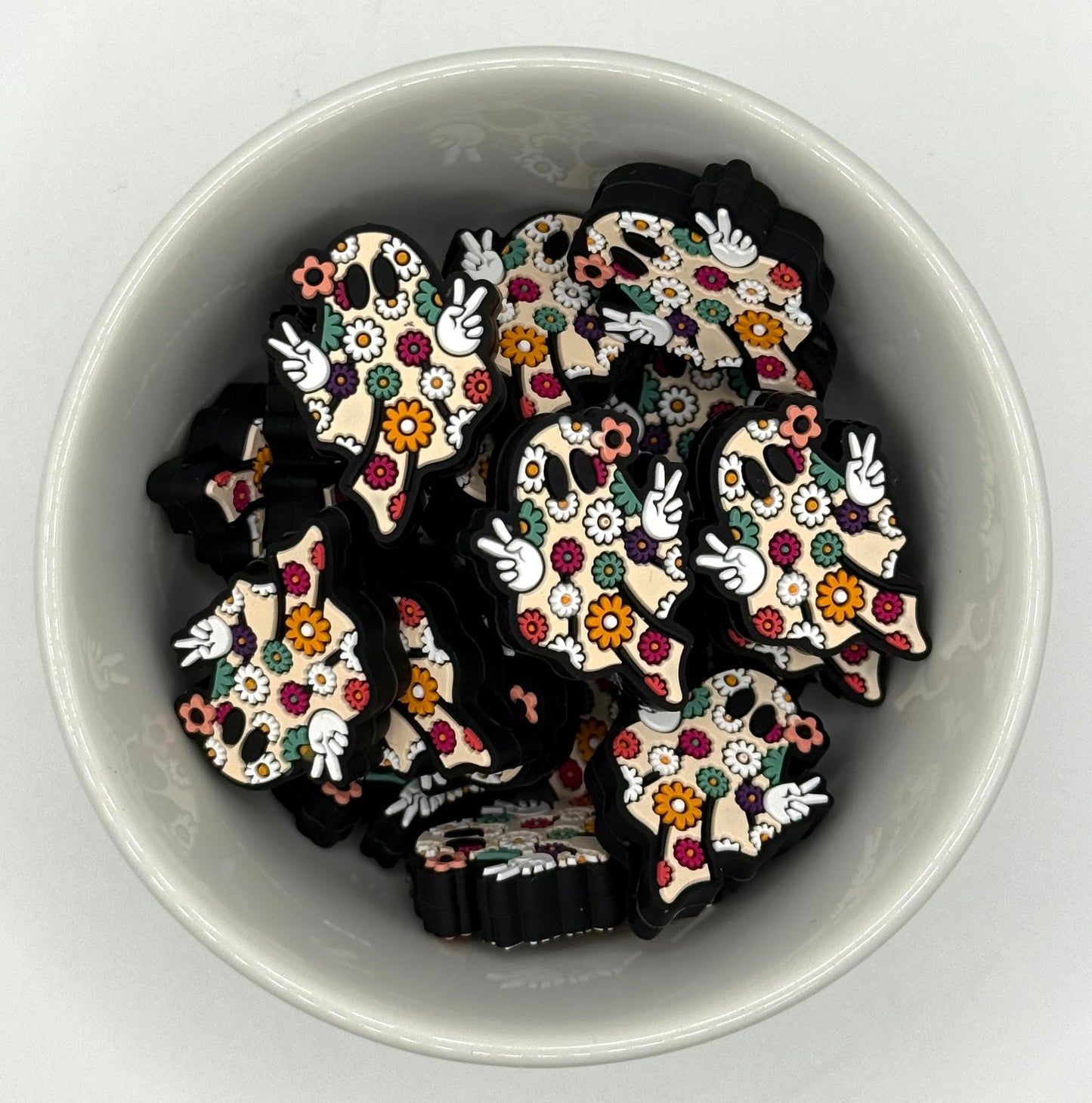 Flower Power Phantom 👻 | Silicone Focal Bead