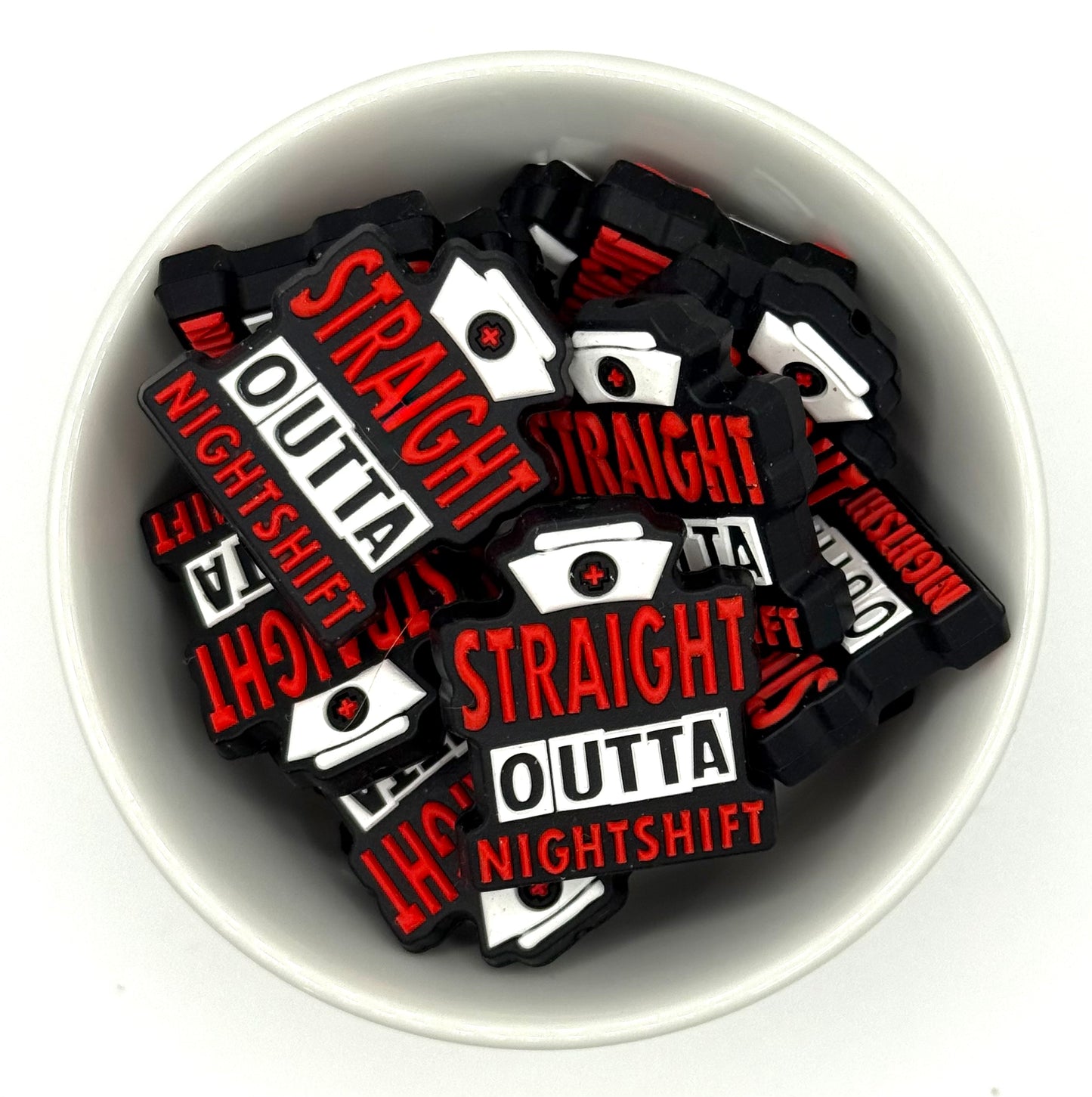 Straight Outta Nightshift | Silicone Focal Bead