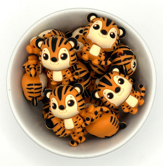 Tiger Ted | 3D Silicone Focal Bead