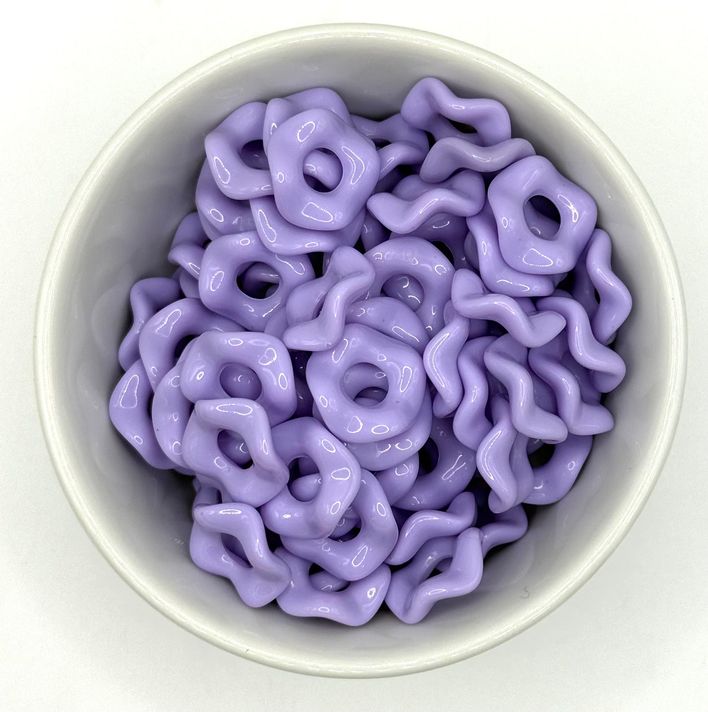 Perles intercalaires vagues 16mm | Perles intercalaires acryliques