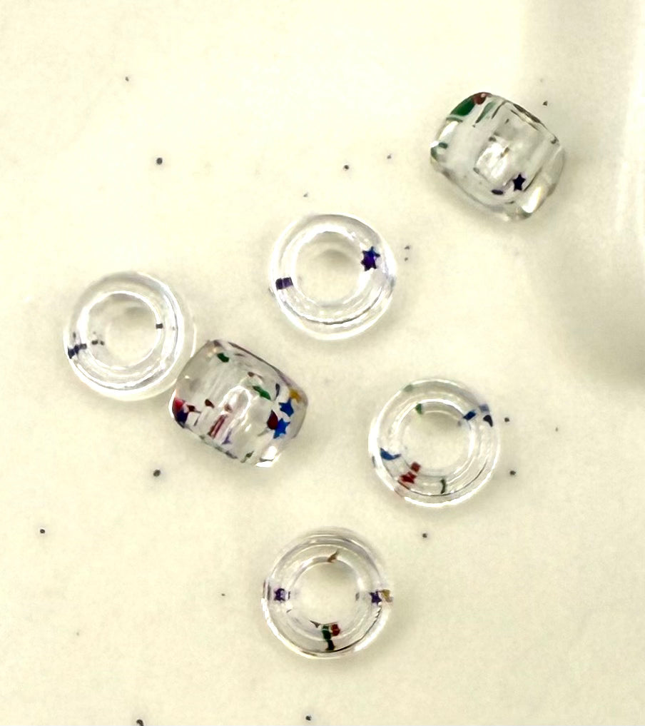 Confetti Large Hole Beads | 25 Pk | Acrylic Beads