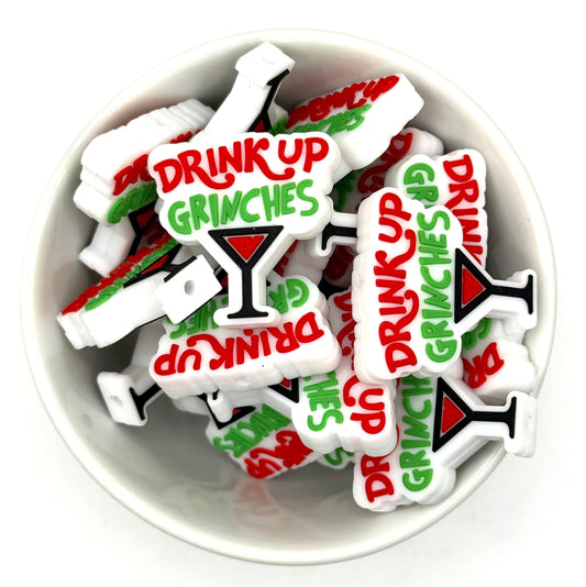 Drink Up Grinches🍷 | Silicone Focal Bead
