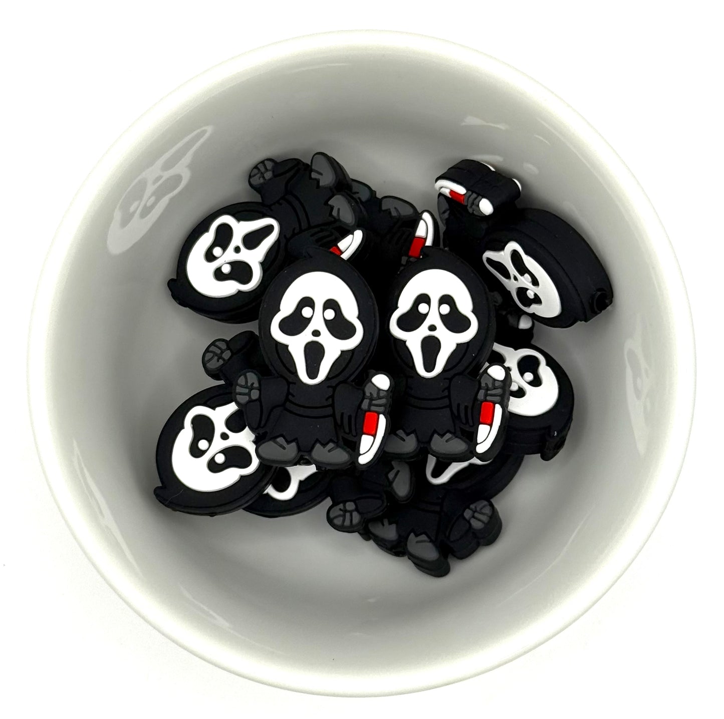 Ghost Face with Knife | 3D Silicone Focal Bead
