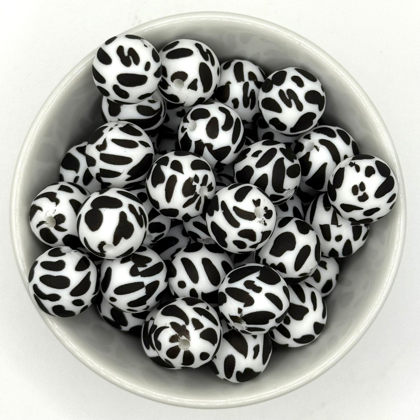Printed 15mm Silicone Bead | Silicone Printed Beads