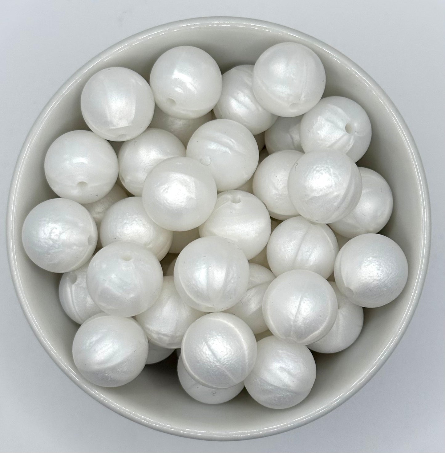 Pearl 15mm Round | Silicone Beads