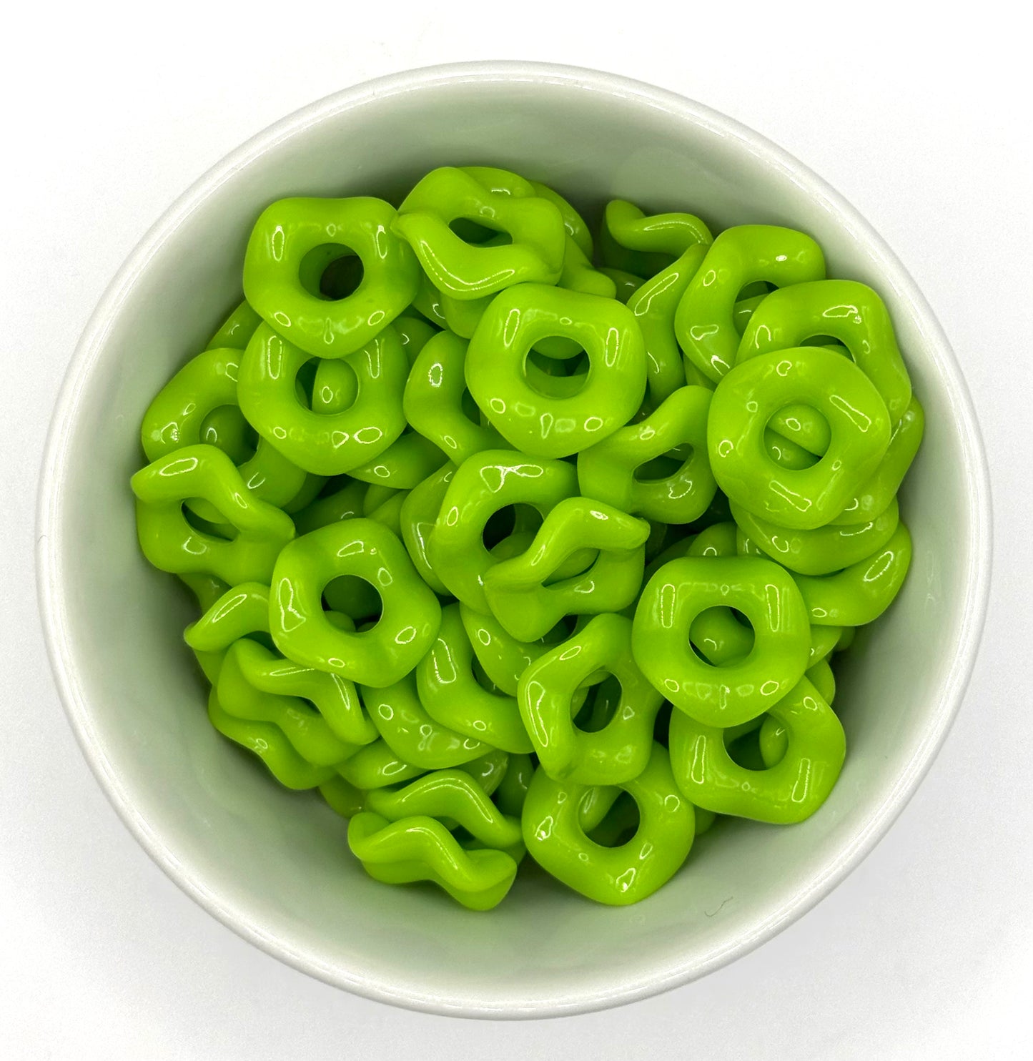 Perles intercalaires vagues 16mm | Perles intercalaires acryliques
