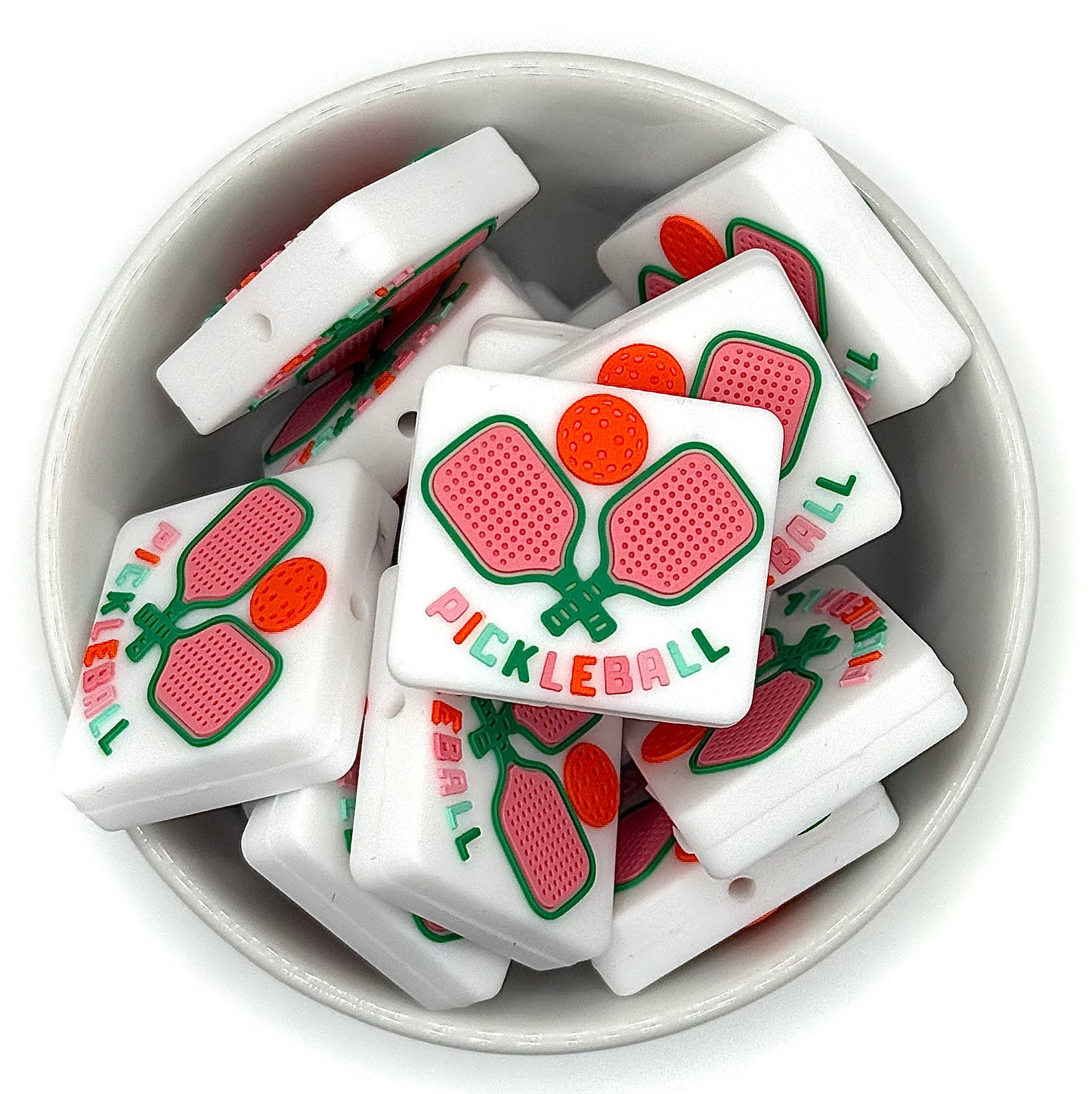 Pickleball | Silicone Focal Bead