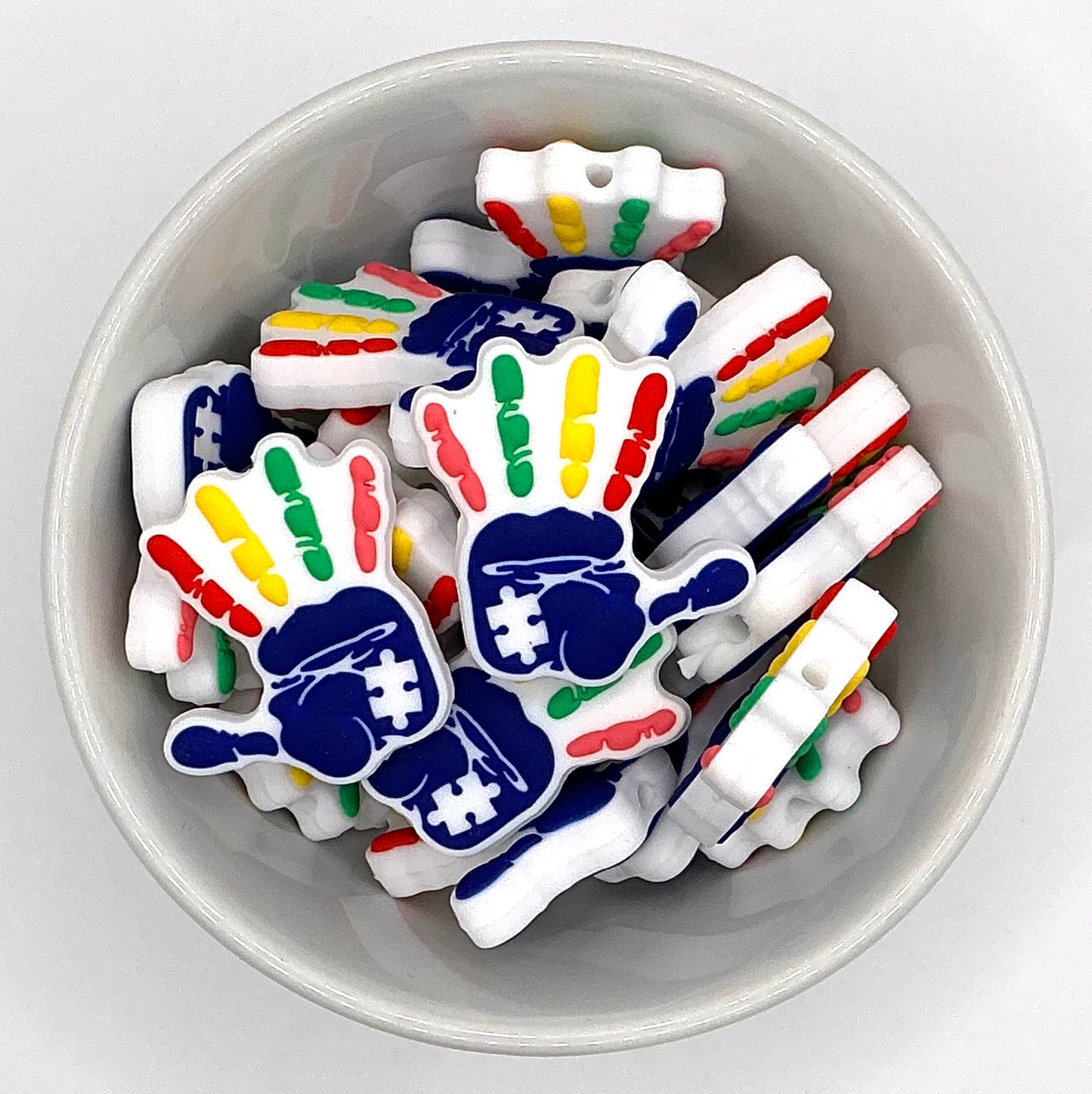 Autism Awareness Hand | Silicone Focal Beads