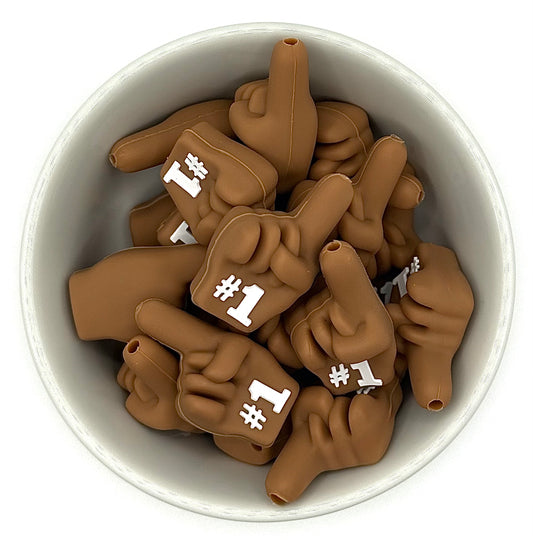 Number 1 Football Finger | Silicone Focal Bead