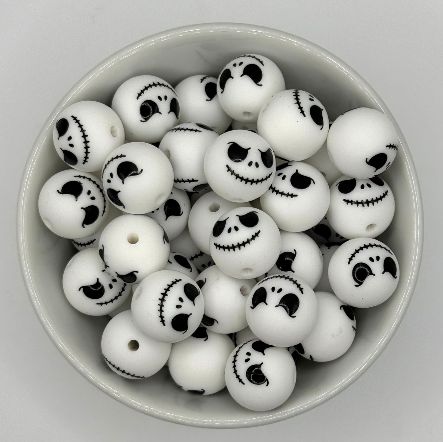 Skeleton Jack | 15mm Printed Silicone Bead