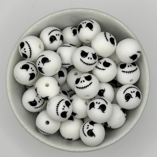 Skeleton Jack | 15mm Printed Silicone Bead