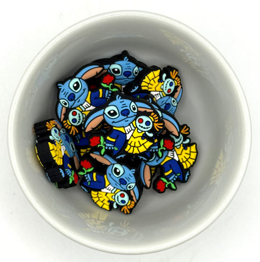 Stitched Sweethearts | Silicone Focal Bead