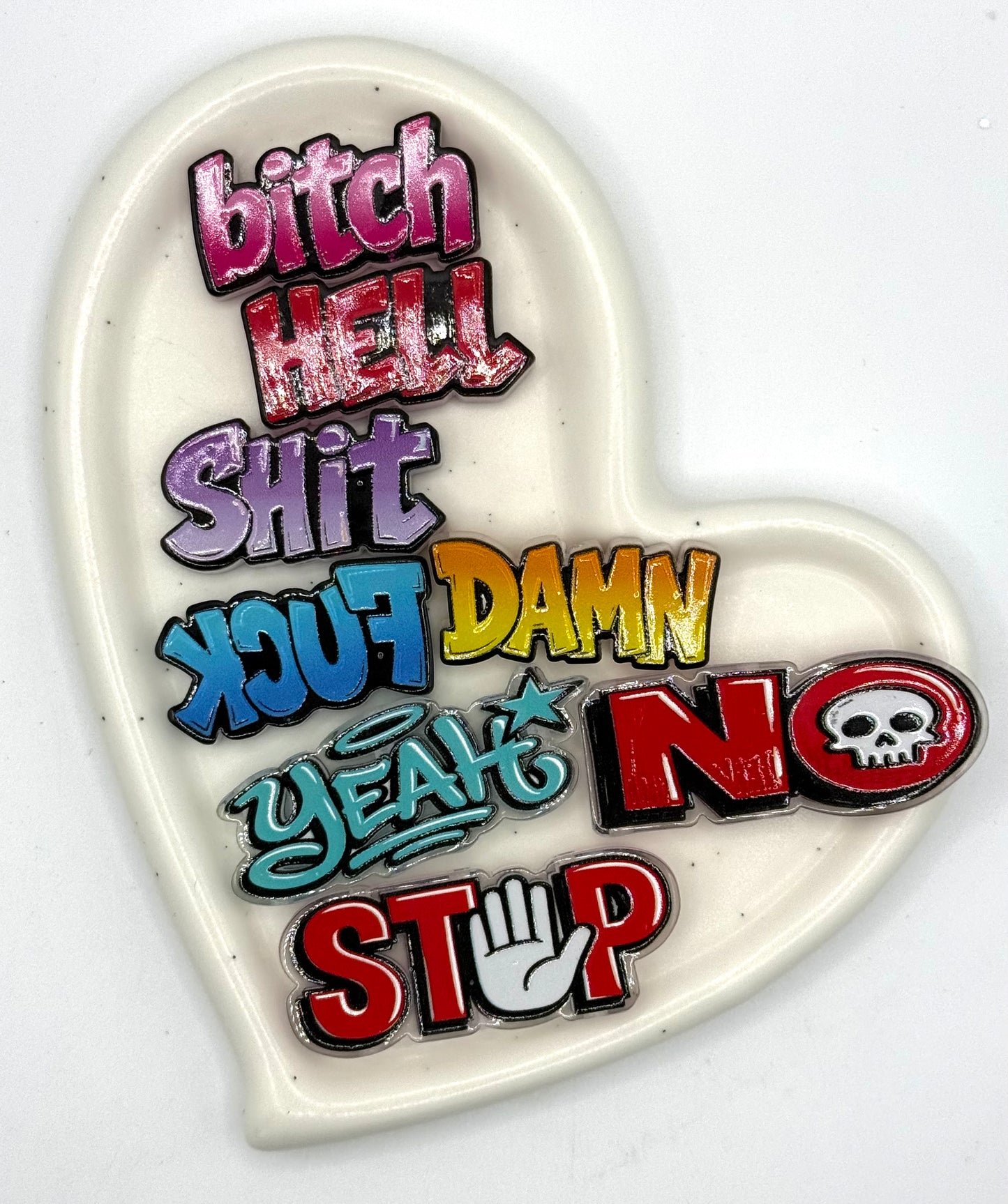 Sassy Word Mixups | 5 Pack | Acrylic Focal Beads