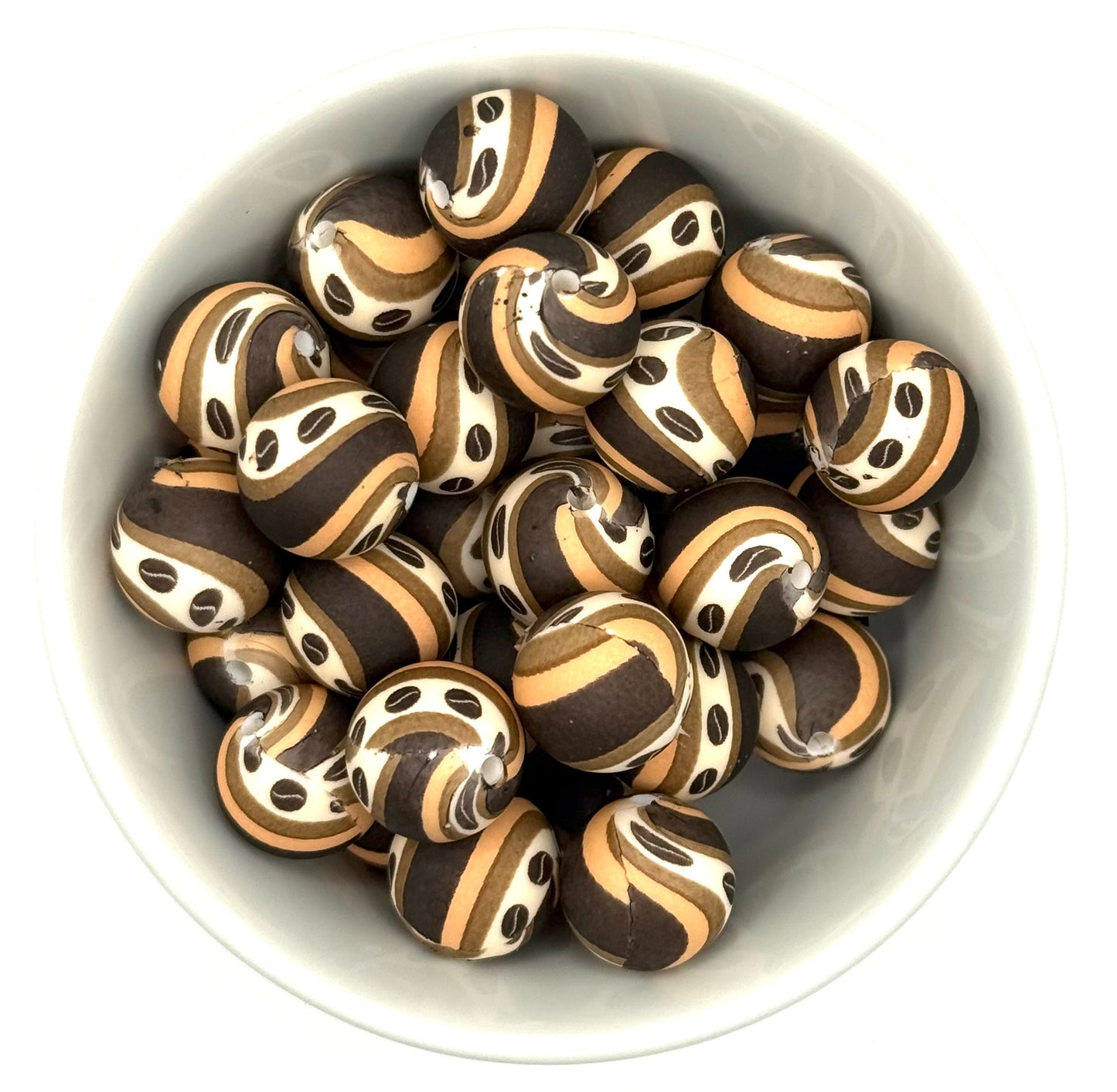 Printed 15mm Silicone Bead | Silicone Printed Beads