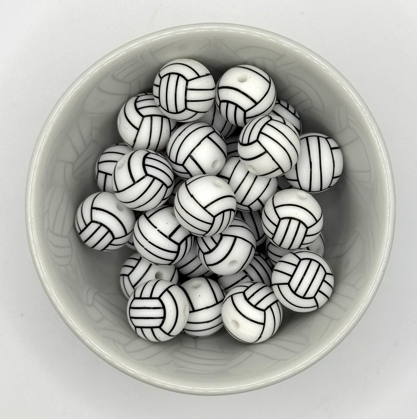 Sports Balls 15mm | Silicone Round Printed Beads