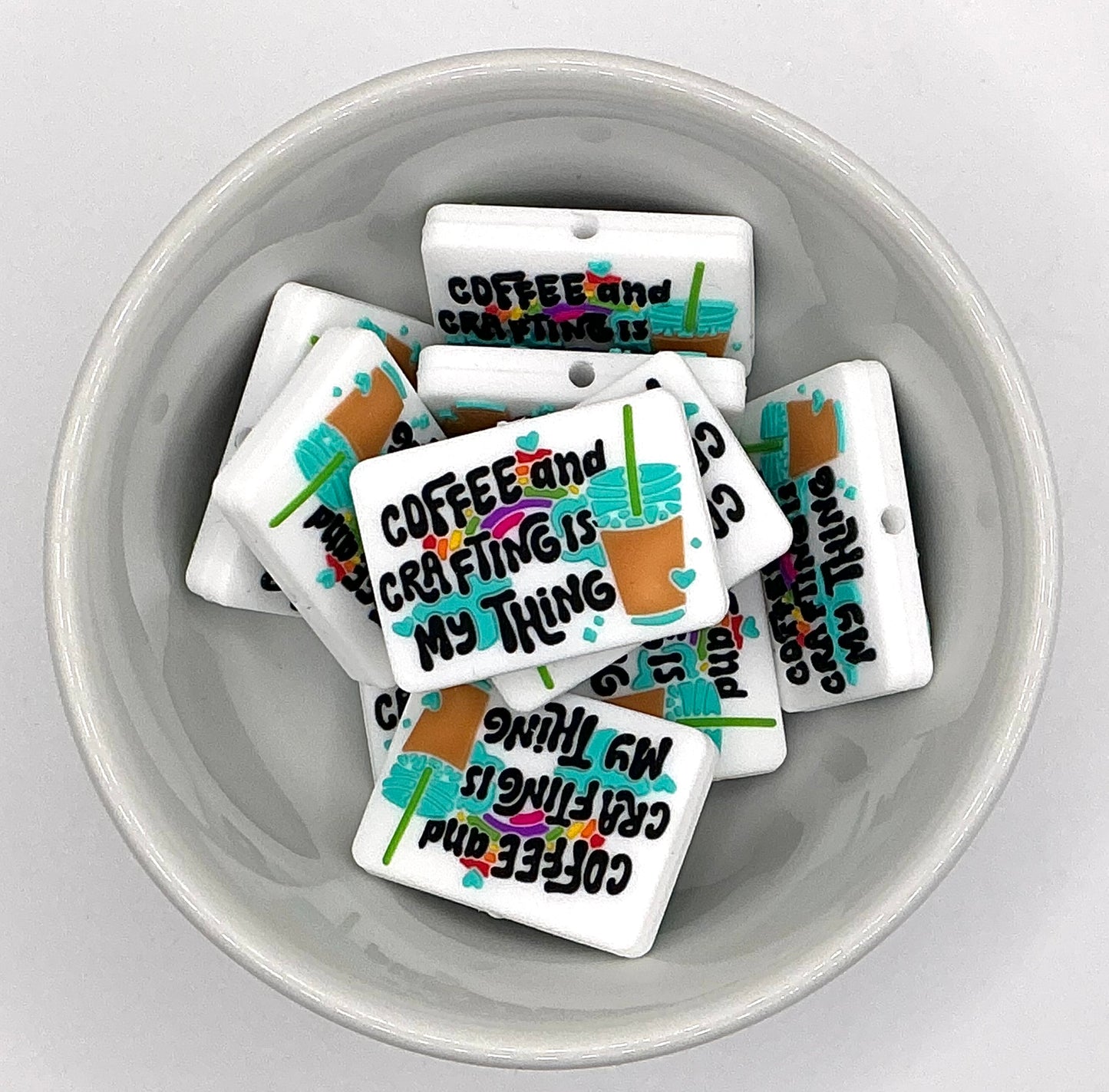Coffee & Crafting is My Thing | Silicone Focal Beads