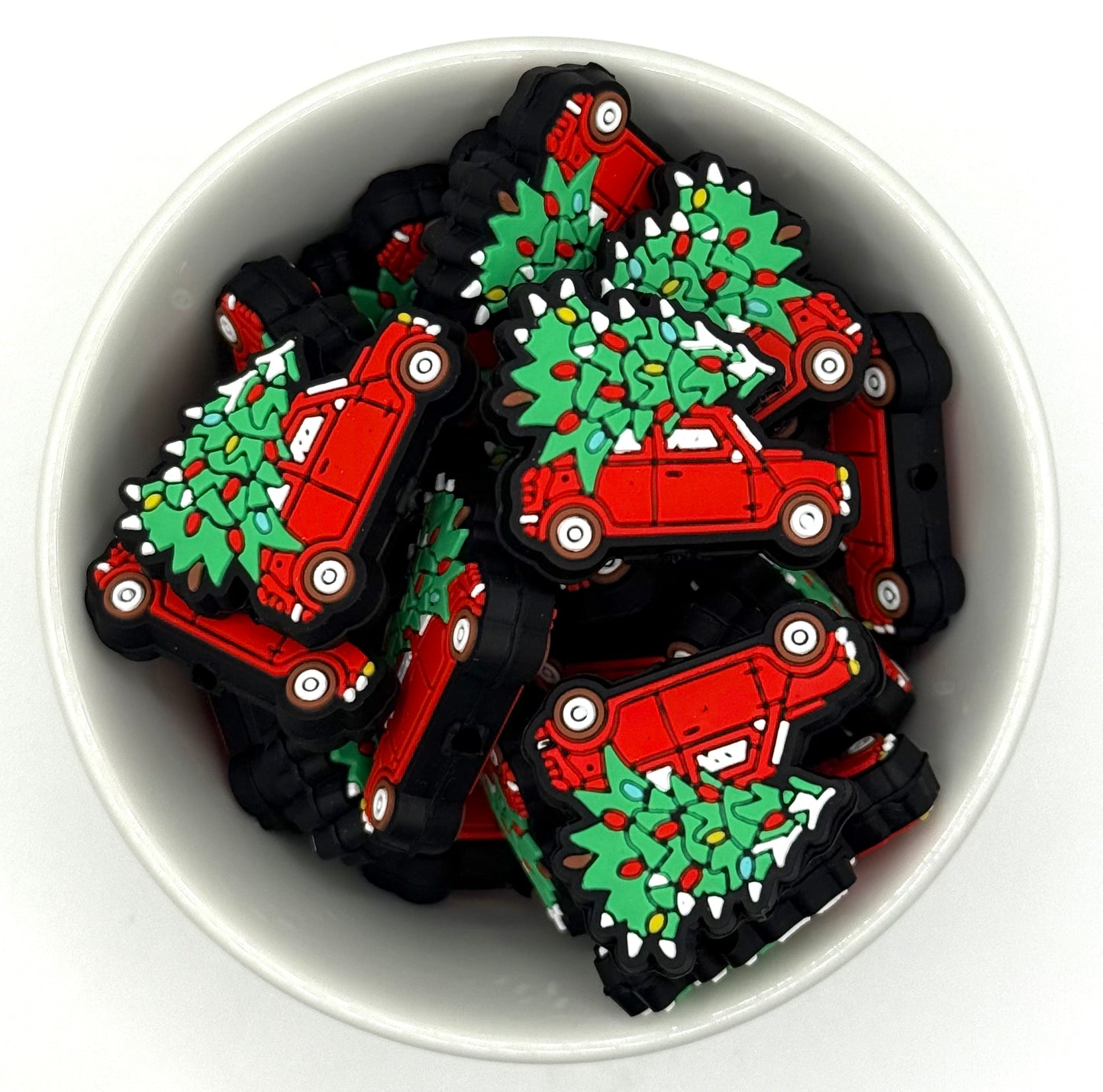 Festive Truck W/Tree | Silicone Focal Bead