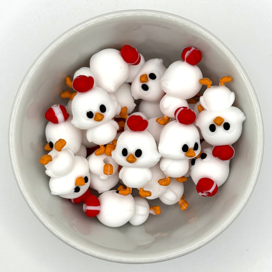 Chicken Chi Chi | 3D Silicone Focal Bead