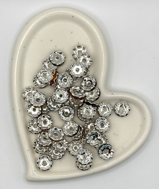 Rondelle Rhinestone Spacer Beads | Spacer Beads