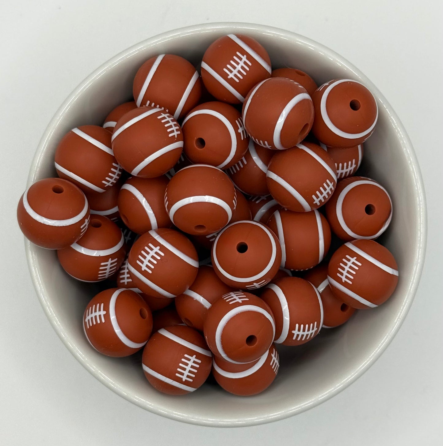 Sports Balls 15mm | Silicone Round Printed Beads