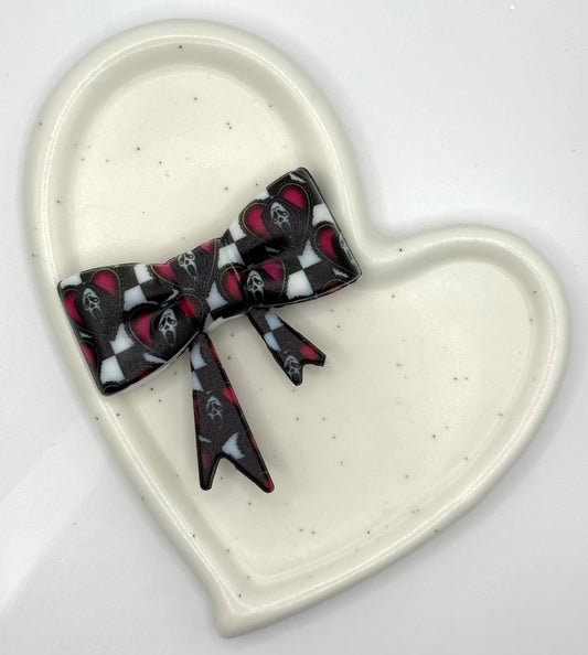 Horror Printed Bows | Focal Silicone Beads