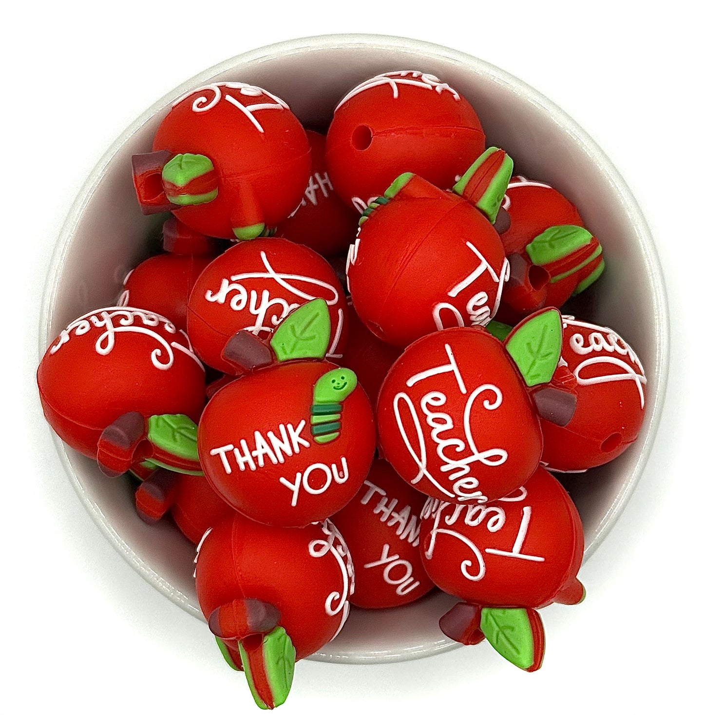 Apple Teacher Thank You | Silicone Focal Bead