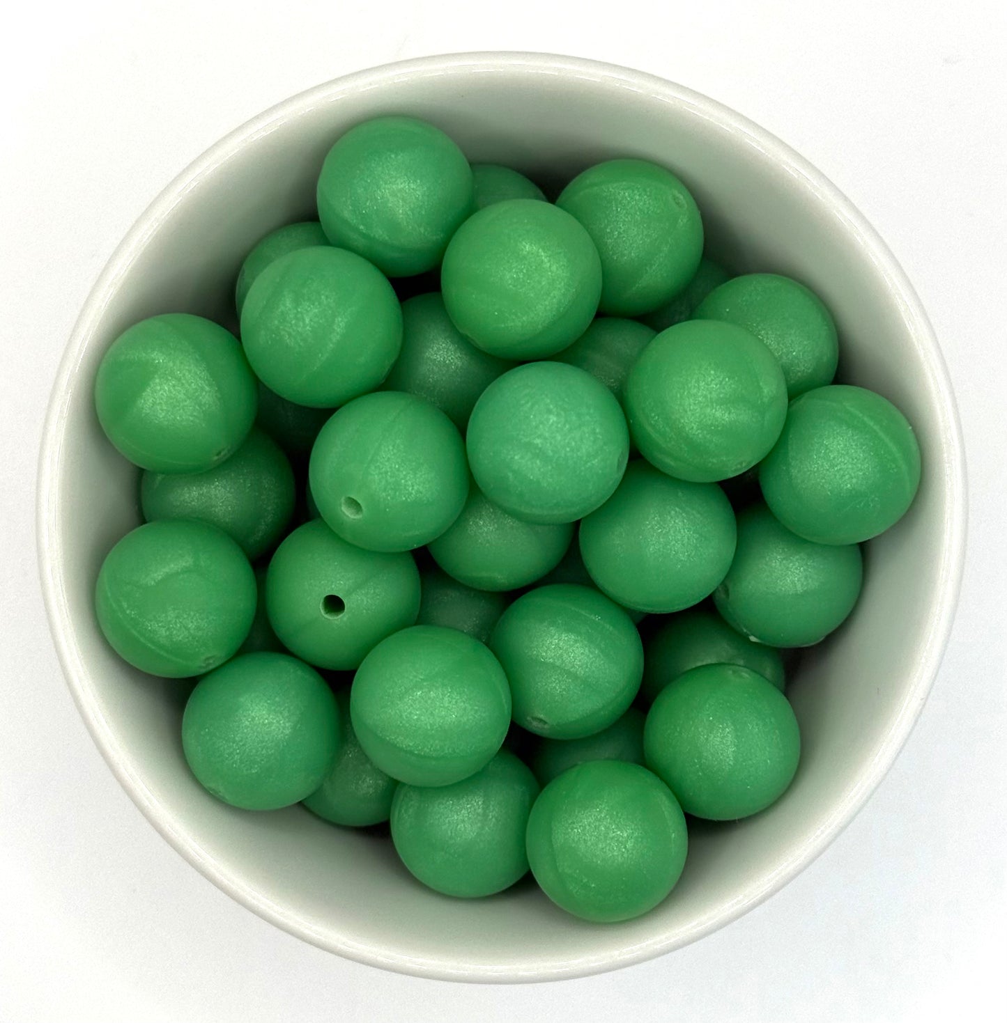 Perles rondes en silicone de 15 mm, couleur unie | Perles rondes en silicone