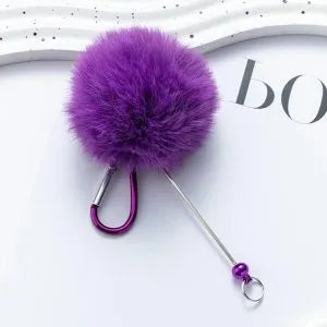 Pom Pom Beadable Carabiner Keychains | Beadables