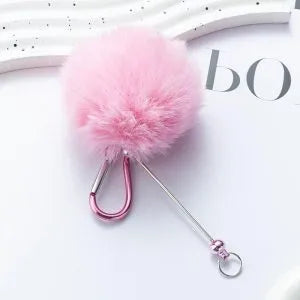 Pom Pom Beadable Carabiner Keychains | Beadables
