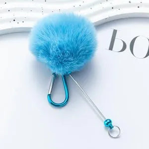 Pom Pom Beadable Carabiner Keychains | Beadables