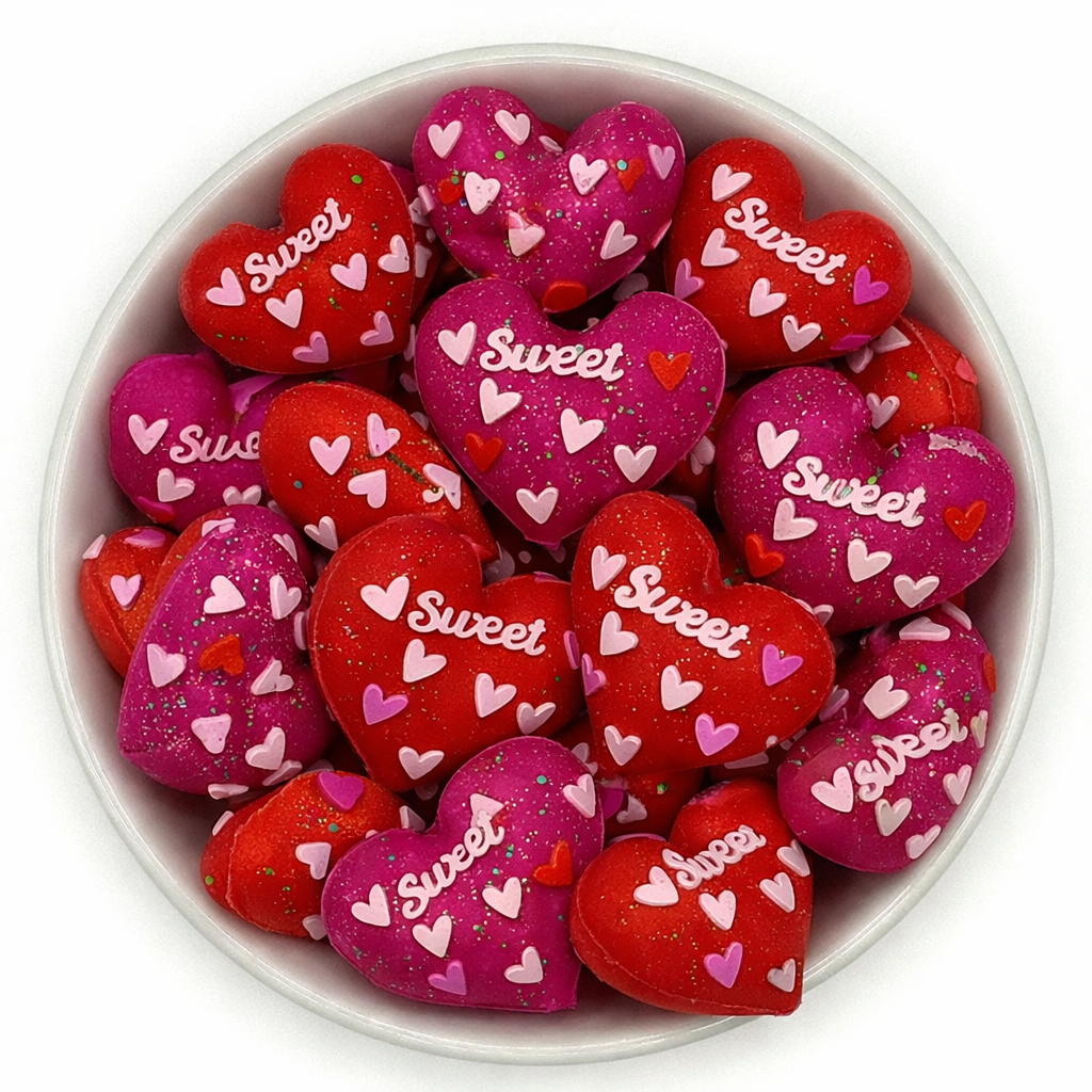 Puffy Glitter “Sweet” Heart 3D | Valentines Day