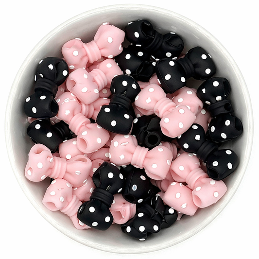 Polka Dot Bow | Silicone Focal Bead