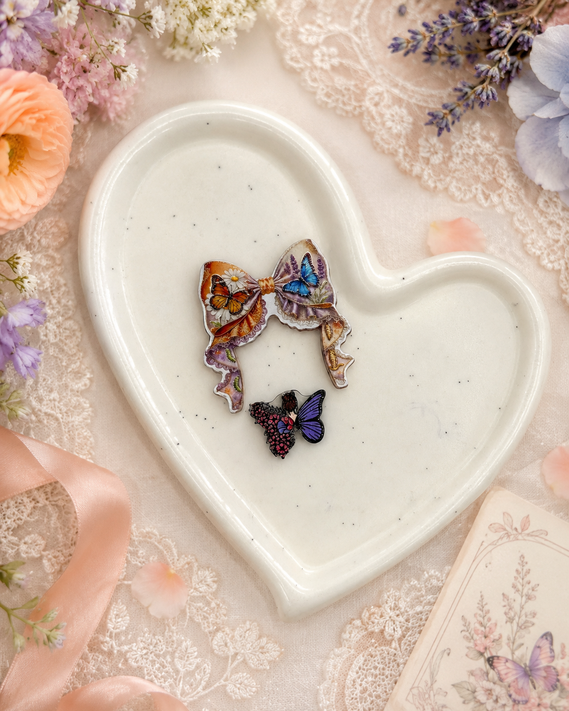 Acrylic Bow & Focal Sets | 2 Piece Sets | Acrylic Focal Beads