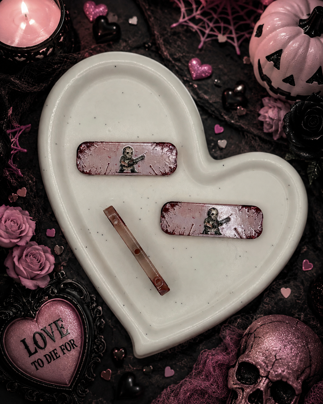 Horror Swing Bar Beads | 3-Hole Craft Connectors | Acrylic Focal Beads