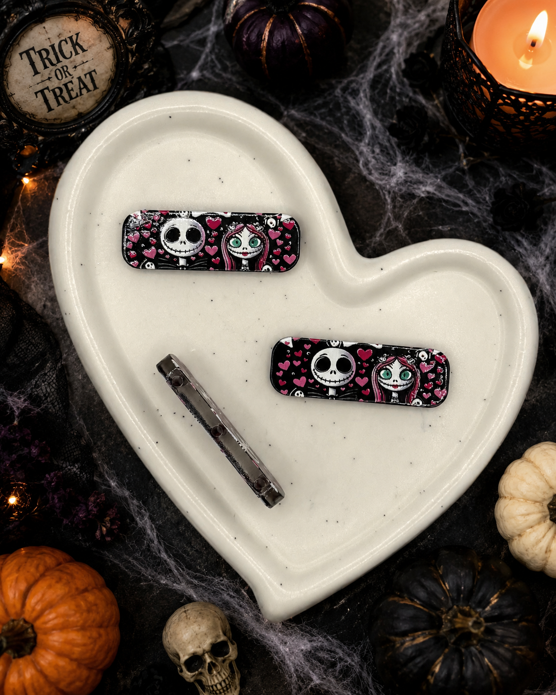 Horror Swing Bar Beads | 3-Hole Craft Connectors | Acrylic Focal Beads