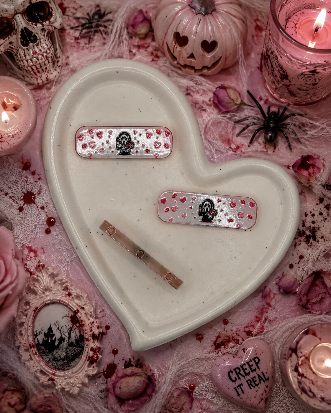 Horror Swing Bar Beads | 3-Hole Craft Connectors | Acrylic Focal Beads