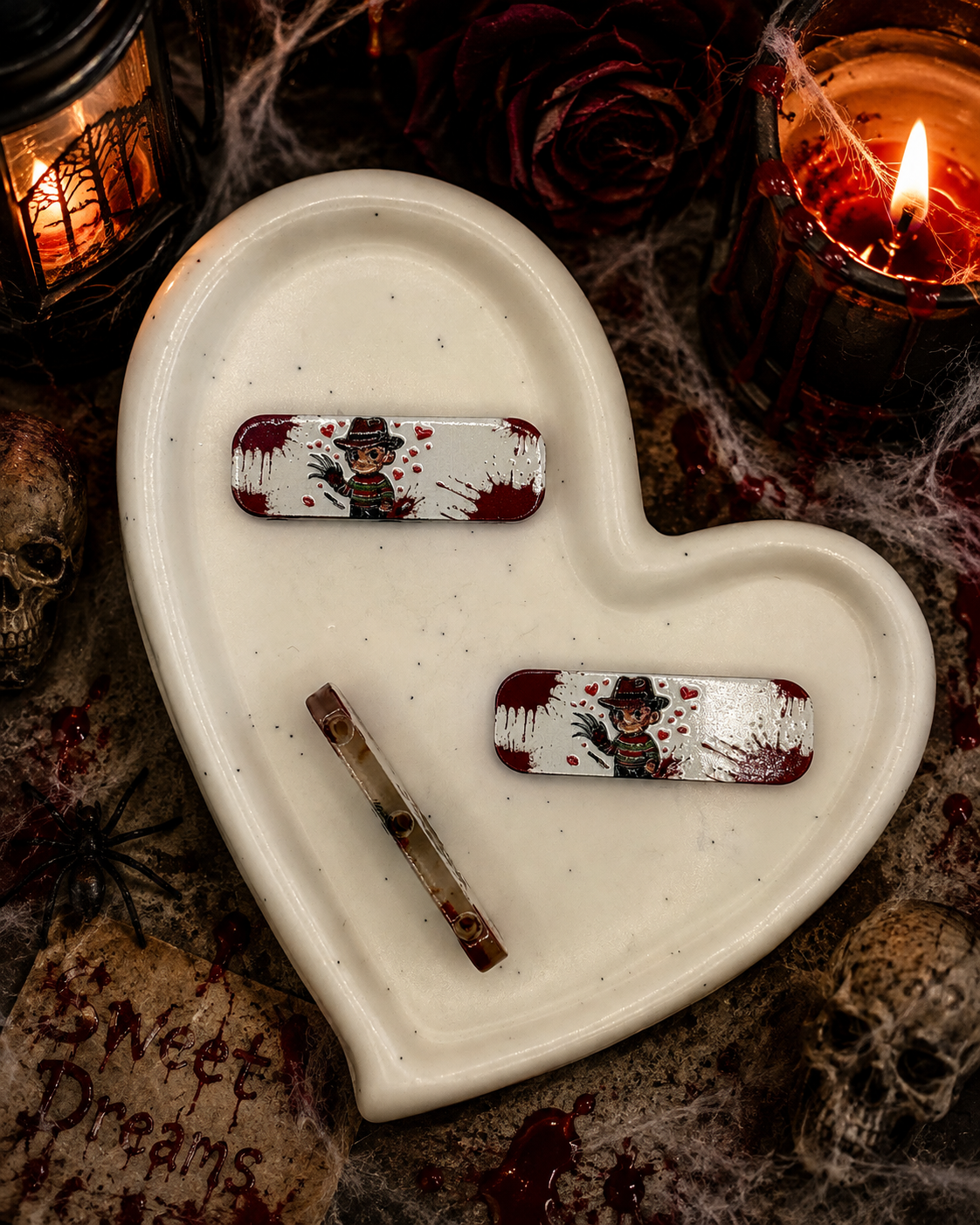 Horror Swing Bar Beads | 3-Hole Craft Connectors | Acrylic Focal Beads