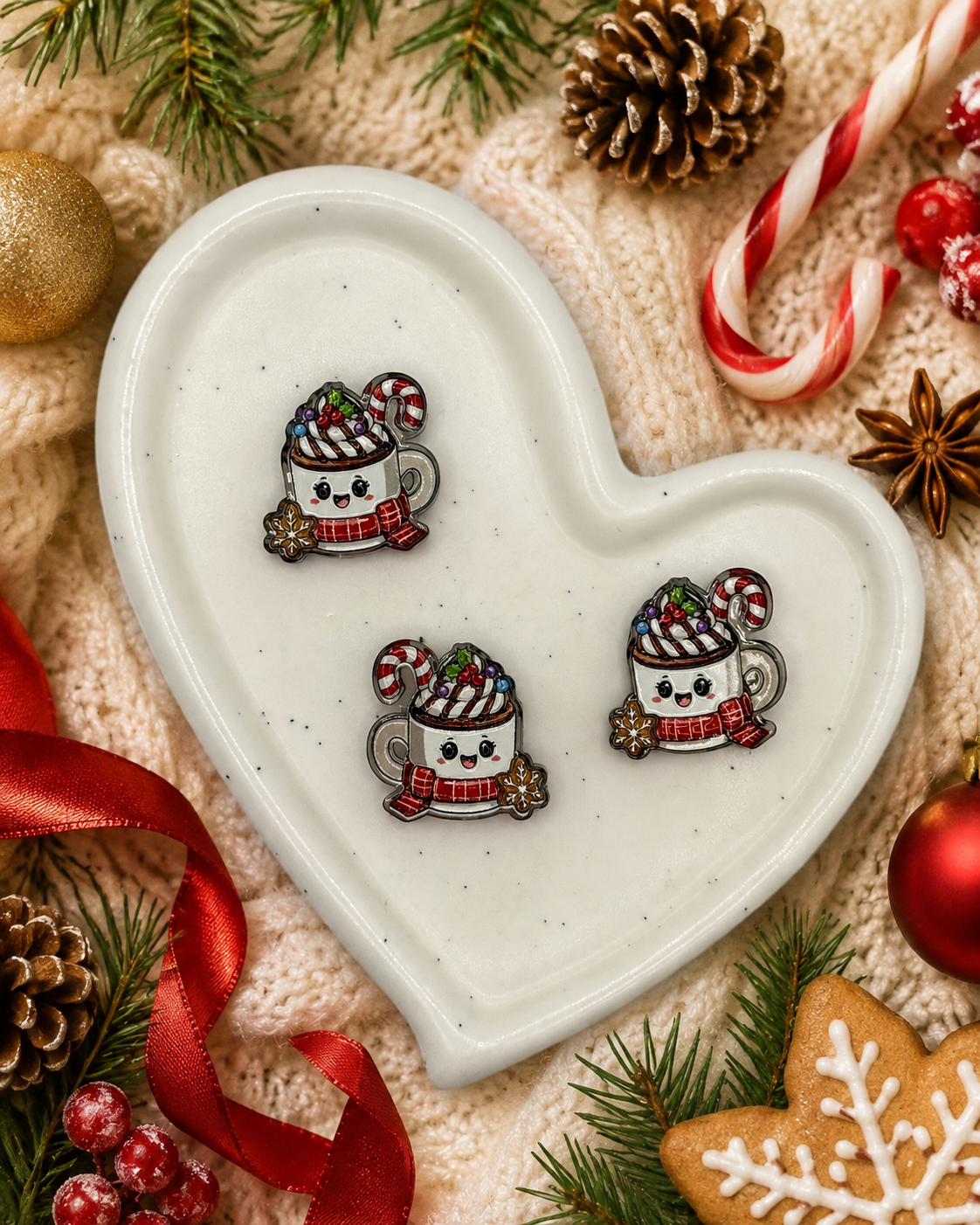 Ho Ho Holiday | Acrylic Focal Beads
